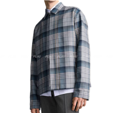 디올 체크 집업 셔츠