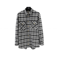 셀린느 체크 캐시미어 오버셔츠