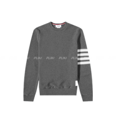 톰브라운 스티치 사선 스웨트셔츠 미디움 그레이