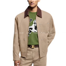 루이비통 워크웨어 코튼 캔버스 블루종