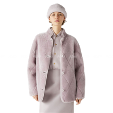 로로피아나 피어스 벨루어 시어링 재킷 퍼플