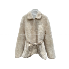 미우미우 시어링 코트 아이보리