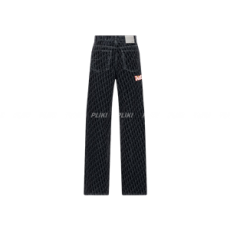 디올 x 카우스 블루 코튼 블렌드 데님 팬츠