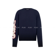 디올 x 카우스 블루 울 니트