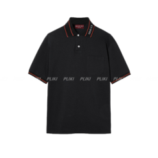 구찌 코튼 피케 폴로 셔츠 블랙