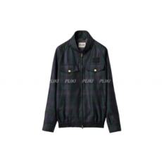 미우미우 체크 블루종 재킷