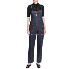 샤넬 워싱 데님 점프수트 오버롤