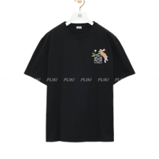 로에베 코튼 릴랙스 핏 티셔츠 블랙