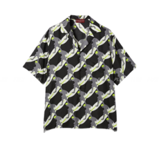 구찌 프린트 실크 볼링 셔츠