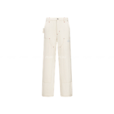 디올 & HYLTON NEL 화이트 코튼 카펜터 진