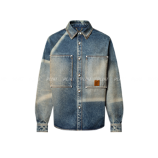 루이비통 썬 페이디드 이펙트 데님 긴팔 셔츠