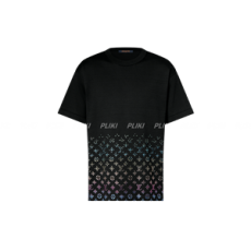 루이비통 모노그램 그라데이션 엠벨레시드 반팔 크루넥 블랙