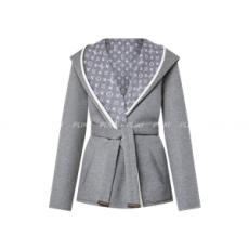 루이비통 리버시블 시그니처 숏 후드 랩 코트