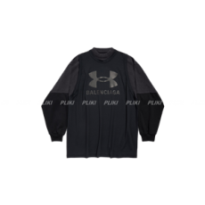 발렌시아가 언더아머 트리플 레이어드 티셔츠 블랙