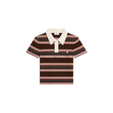 셀린느 스트라이프 트리옴프 크롭 폴로 티셔츠