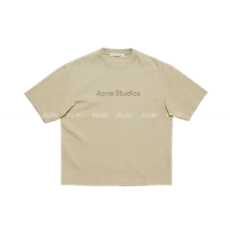 아크네 스튜디오 릴랙스핏 로고 티셔츠 샌드베이지