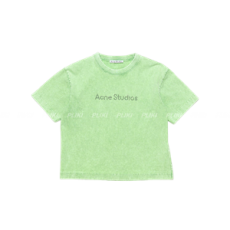 아크네 스튜디오 릴랙스핏 로고 티셔츠 라이트그린