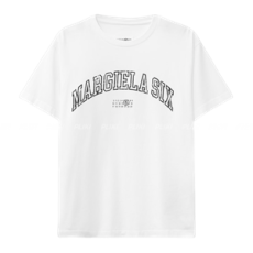 메종 마르지엘라 바시티 프린트 티셔츠 화이트