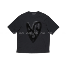 아크네 스튜디오 프린트 티셔츠 블랙