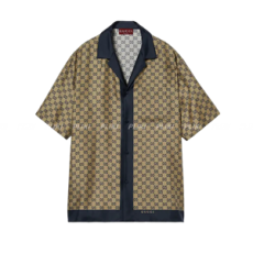 구찌 프린티드 실크 셔츠