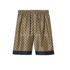 구찌 프린티드 실크 쇼츠