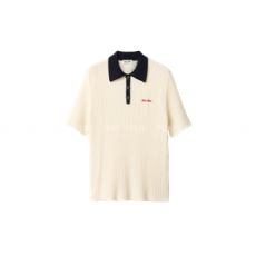 미우미우 립 조직 캐시미어 폴로 셔츠