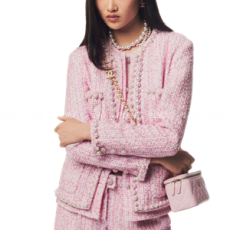 샤넬 2025 SS 핑크 트위드 자켓