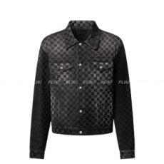 루이비통 플록드 다미에 데님 트래커 재킷