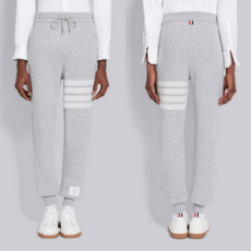 톰브라운 캐시미어 와플 4-바 스웨트팬츠