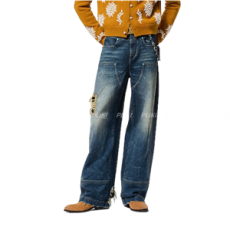 루이비통 워시드 데님 워크웨어 팬츠