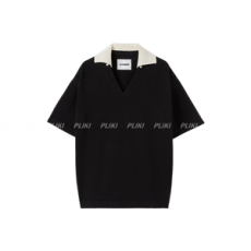 질샌더 니트 탑 반팔 티셔츠