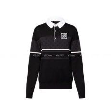 루이비통 모노그램 자카드 롱 슬리브 폴로 티셔츠