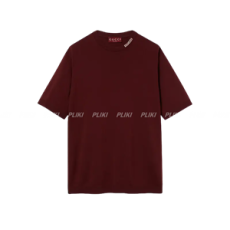 구찌 실크 인타르시아 코튼 티셔츠 보르도