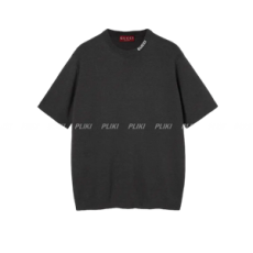 구찌 실크 인타르시아 코튼 티셔츠 보르도 그레이