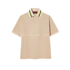 구찌 GG 울 자카드 폴로 셔츠