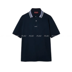 구찌 GG 울 자카드 폴로 셔츠 네이비