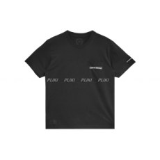 크롬하츠 스크롤 라벨 쇼트 슬리브 반팔 티셔츠 블랙