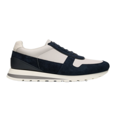 브루넬로 쿠치넬리 레더 러너 스니커즈 네이비