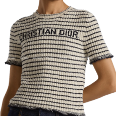 디올 Dior 마리니에르 반소매 코튼 니트