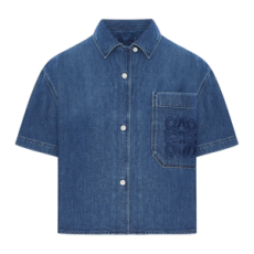 로에베 반팔 데님 셔츠