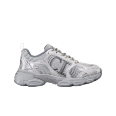 (W) 디올 크로노 스니커즈 메쉬 라미네이티드 레더 그레이 실버