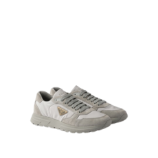 프라다 프랙스 2.0 리나일론 및 스웨이드 스니커즈 그레이