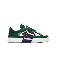 발렌티노 카프스킨 & 패브릭 밴드 VL7N 로우탑 스니커즈 그린