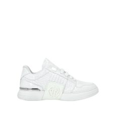 필립플레인 크로코 프린티드 레더 로우탑 스니커즈 헥사곤 화이트