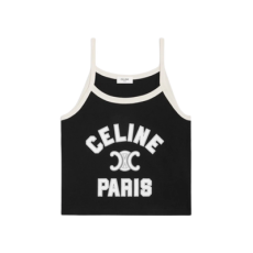 셀린느 PARIS 크롭 탱크 탑
