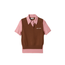 미우미우 캐시미어 및 울 폴로 스웨터