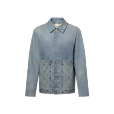 루이비통 업사이클 데님 캔버스 자켓 인디고