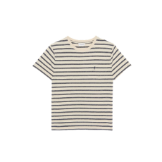생로랑 스트라이프 모노그램 티셔츠