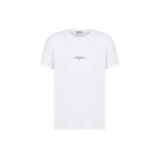 디올 몽테인 티셔츠 화이트 머서라이즈 코튼 저지