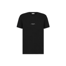 디올 몽테인 티셔츠 블랙 머서라이즈 코튼 저지